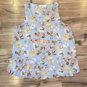 Loft Floral Sleeveless Blouse